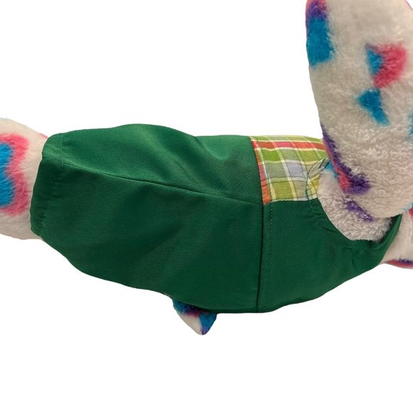 Build A Bear Workshop Outfit Gingerbread Boy Green Gingham Plaid Romper Dress Up - Picture 4 of 8